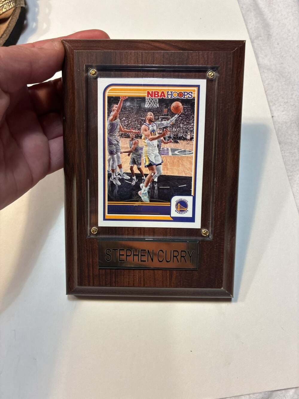 Stephen Curry NBA Hoops Basketball Card Wall Plaque